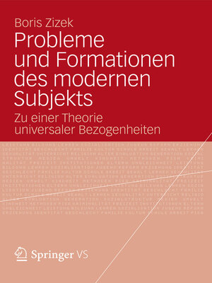 cover image of Probleme und Formationen des modernen Subjekts